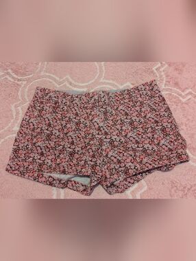 J.Crew Liberty Pink Floral Cotton Chino Shorts Size 6